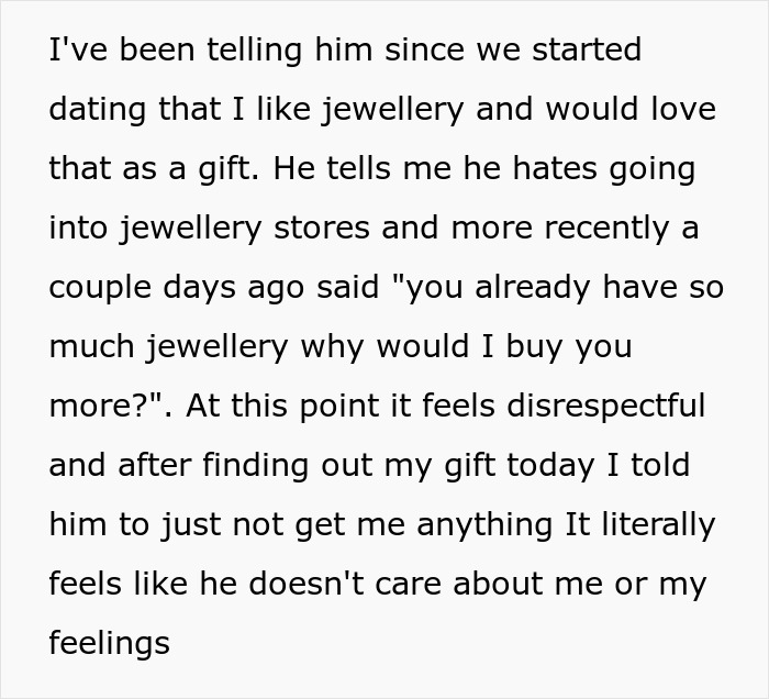 “Next-Level Douchery”: An Awful Birthday Gift From Boyfriend Ruins A 4-Year Relationship “Next-Level Douchery”: An Awful Birthday Gift From Boyfriend Ruins A 4-Year Relationship