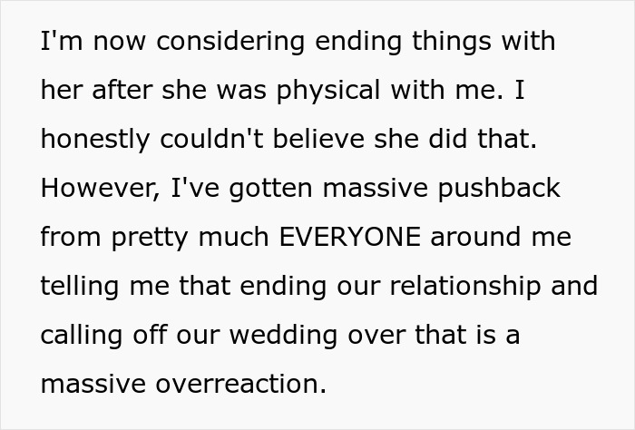 Family And Friends Show No Empathy To Man Who Gets Slapped By Fianc&eacute;e And Wants To Call Off Wedding