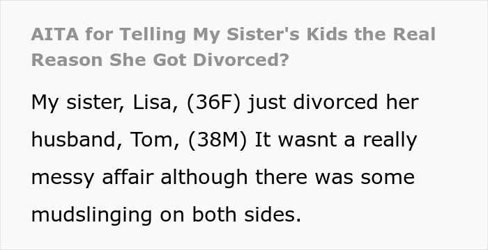 Kids Realize They&rsquo;ve Been Blaming The Wrong Parent For The Divorce After Relative Speaks Out