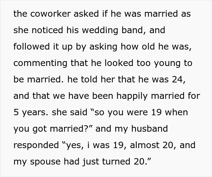 Lady Reports Guy To HR After Accusing Him Of Being Groomed Despite Only 5-Month Age Gap With Spouse 