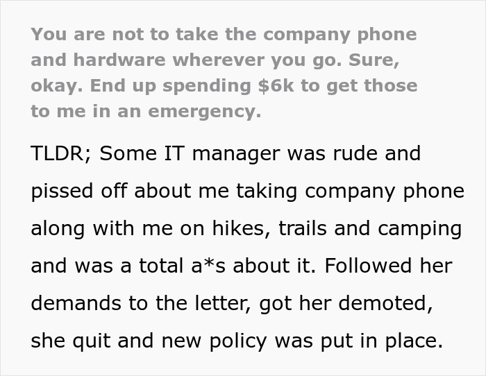 Employee Goes On Vacation And Doesn&rsquo;t Take The Company Phone As Told, It Costs The Company $6K