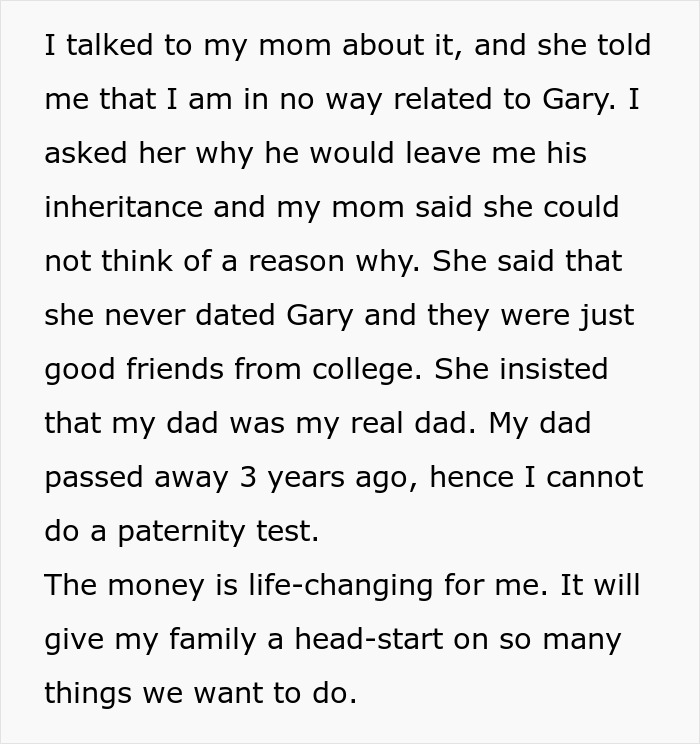 Man Is Confused After Mom&rsquo;s Friend Left Him Almost $2M Inheritance Despite Hardly Even Knowing Him
