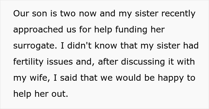 Man Learns Why Sister Wants Him To Pay For Her Surrogate, Tells Her Exactly What He Thinks Of Her
