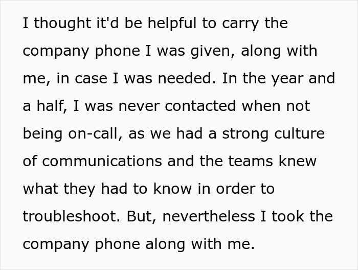 Employee Goes On Vacation And Doesn&rsquo;t Take The Company Phone As Told, It Costs The Company $6K