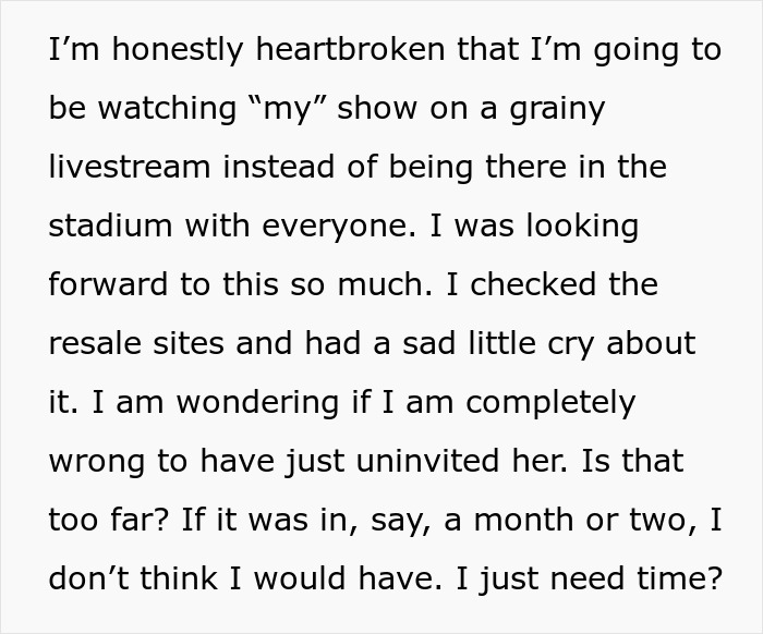 Woman Finds Out Friend Gave Her Ticket Concert Away, Kicks Her Out From Brunch and Upcoming Party