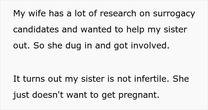 Man Learns Why Sister Wants Him To Pay For Her Surrogate, Tells Her Exactly What He Thinks Of Her
