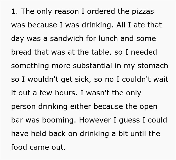 Bride Is Furious Guests Ordered Pizzas Because Her Family Ate Most Of The Food Bride Is Furious Guests Ordered Pizzas Because Her Family Ate Most Of The Food