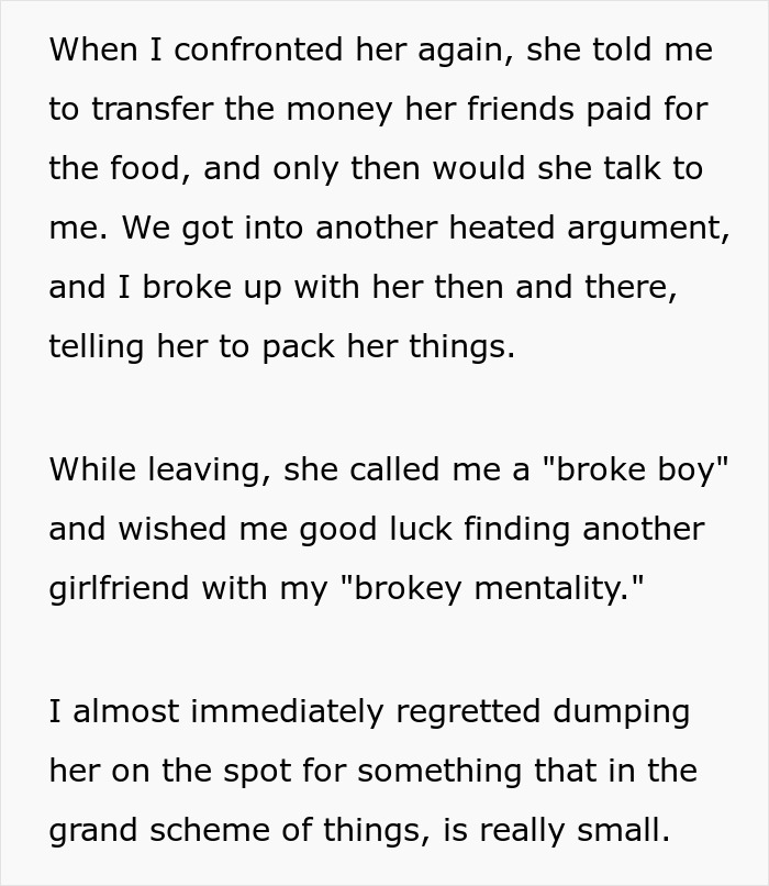 Man Dumps GF After She Expects Him To Foot $1,100 Bill Since He&rsquo;s &ldquo;The Man,&rdquo; Starts To Regret It