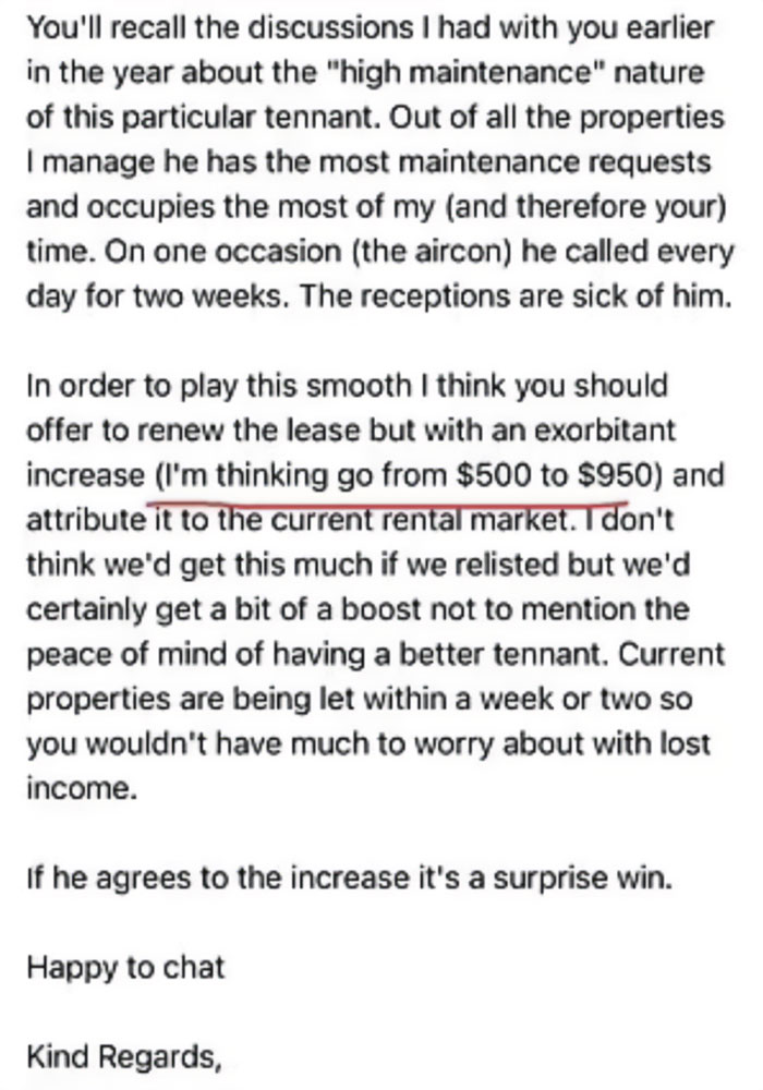 Real Estate Agent Accidentally Sent This Letter To A Tenant Instead Of Landlord
