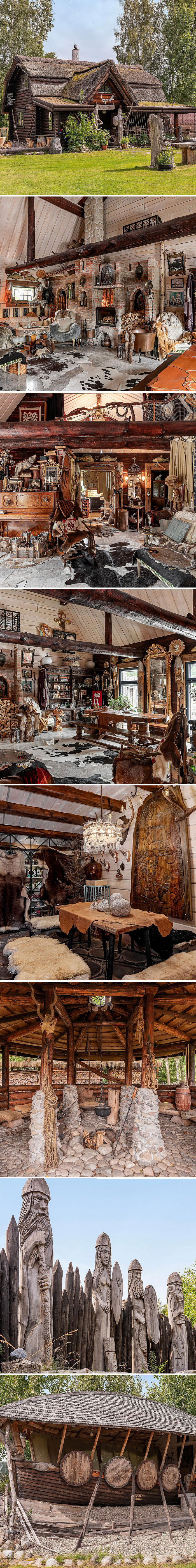 Here’s Your Chance To Finally Live Your Best Life As A Viking In Sweden. The Viking Property Comes With A Main Residence, A Guest Residence, Multiple Guest Cabinets, Bocce Court, Handcrafted Sculpture And A Viking-Style Terrace $821,000