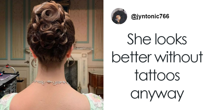 Makeup Artist Covers Up Bridgerton Star Claudia Jessie’s “Ginormous” Tattoo, Fans Left Baffled