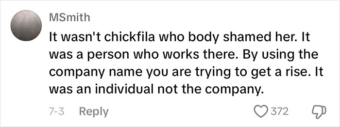 Mom Is In Shambles After Witnessing Her 6 Y.O. Being Body-Shamed By Chick-fil-A Worker Mom Is In Shambles After Witnessing Her 6 Y.O. Being Body-Shamed By Chick-fil-A Worker