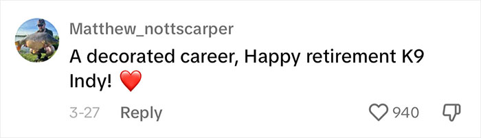 Police Dog Retires After Nearly A Decade Of Service, Heartwarming Video Is Spreading Online Police Dog Retires After Nearly A Decade Of Service, Heartwarming Video Is Spreading Online