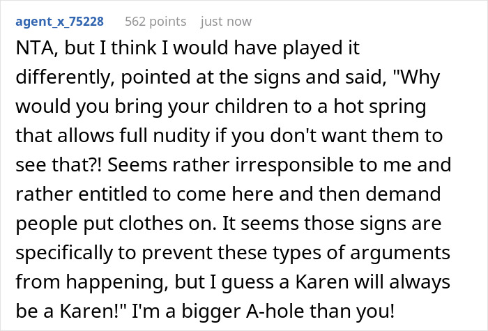 "Nude Hot Spring Guy" Is Shocked After Woman Tells Him To Wear Clothes Because She Brought Her Kids