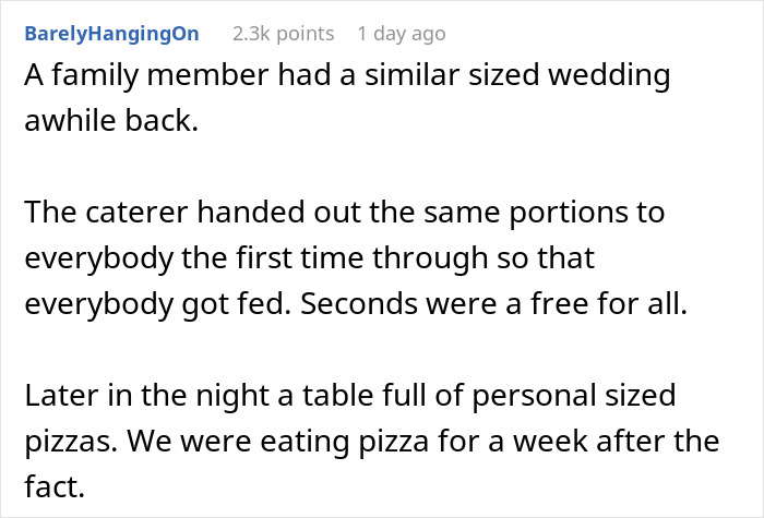 Bride Is Furious Guests Ordered Pizzas Because Her Family Ate Most Of The Food Bride Is Furious Guests Ordered Pizzas Because Her Family Ate Most Of The Food