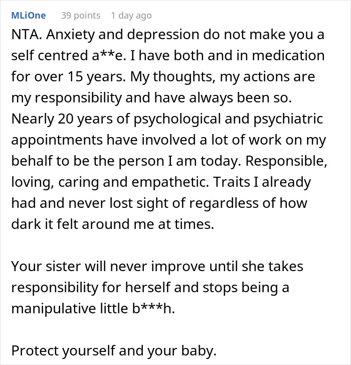 Pregnant Woman Wants Baby To Have No Contact With Aunt After A Comment About Punching Her Belly