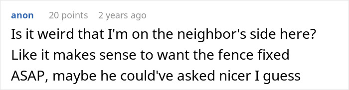 Neighbor Tries To Make Man Fix His Fence So They Could Use The Pool, He Removes It As Retaliation