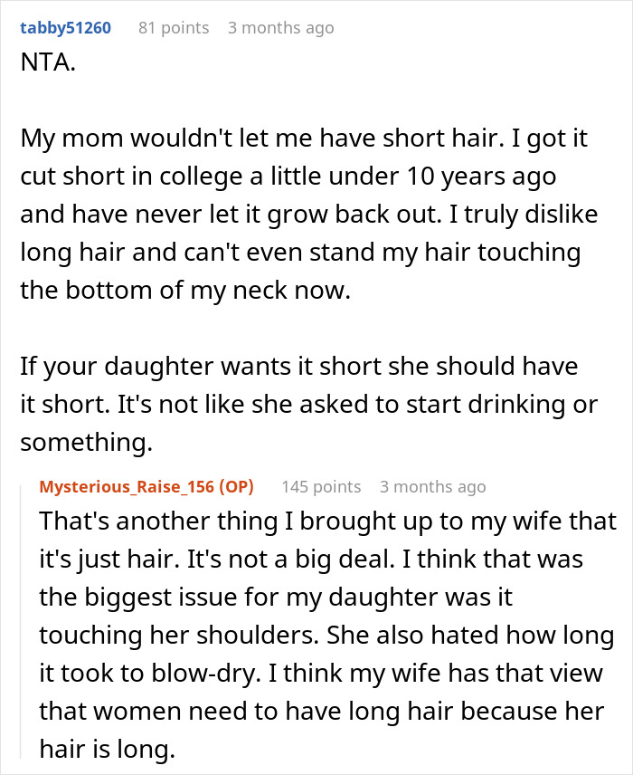 Woman Inconsolable When Step Daughter Cuts Her Hair Really Short, Husband Tells Her Enough Is Enough