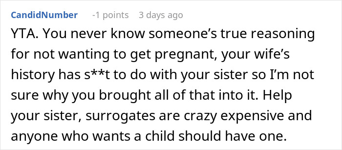 Man Learns Why Sister Wants Him To Pay For Her Surrogate, Tells Her Exactly What He Thinks Of Her