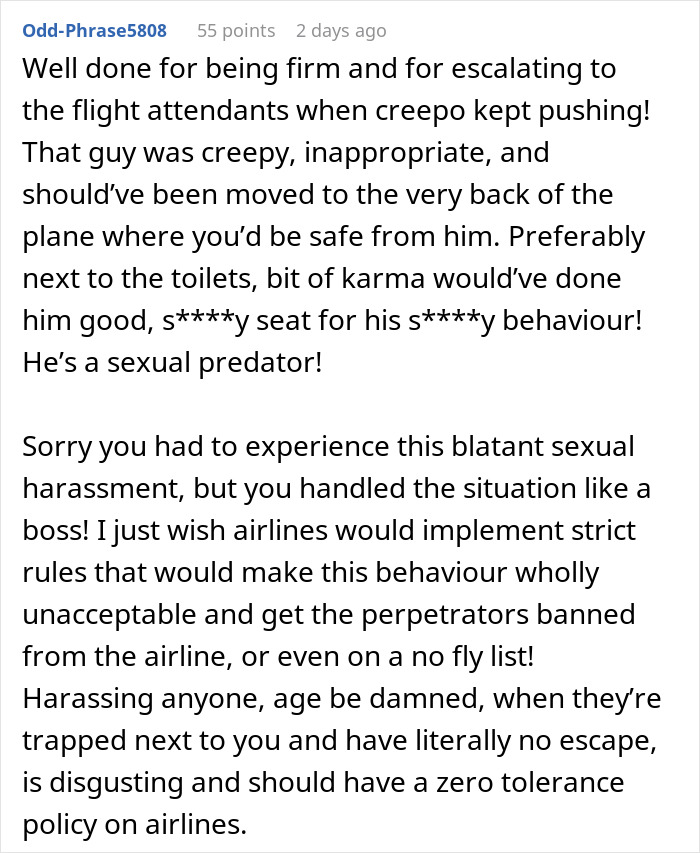 16-Year-Old Plane Passenger Can't Stop Man's Unwanted Advances, So The Crew Intervenes 16-Year-Old Plane Passenger Can't Stop Man's Unwanted Advances, So The Crew Intervenes