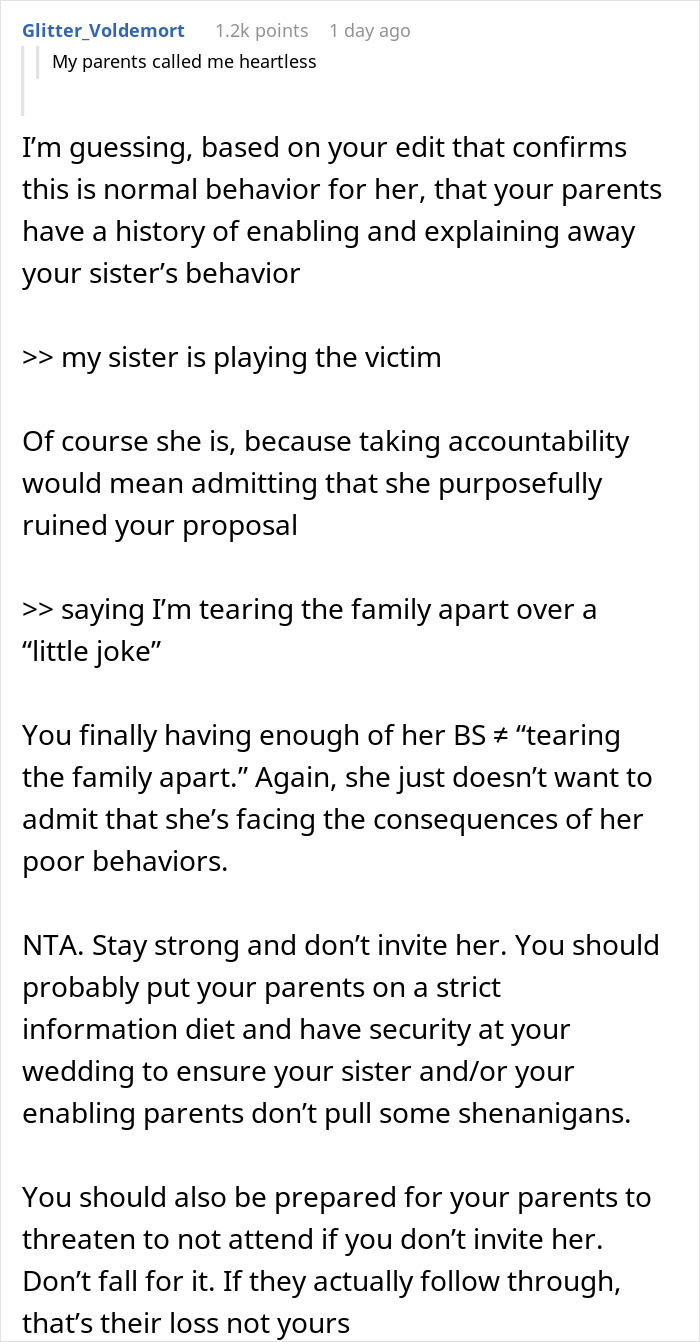 Man Decides To Uninvite Sis From Wedding After She Ruined Proposal With ‘Little Joke’, Drama Ensues Man Decides To Uninvite Sis From Wedding After She Ruined Proposal With ‘Little Joke’, Drama Ensues
