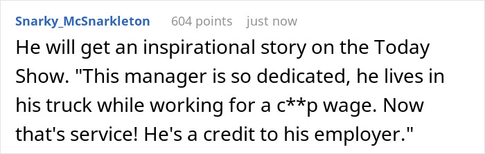 Worker Shocked To Find Out His Supervisor Is Homeless, Lives In His Truck And Earns Less Than Him