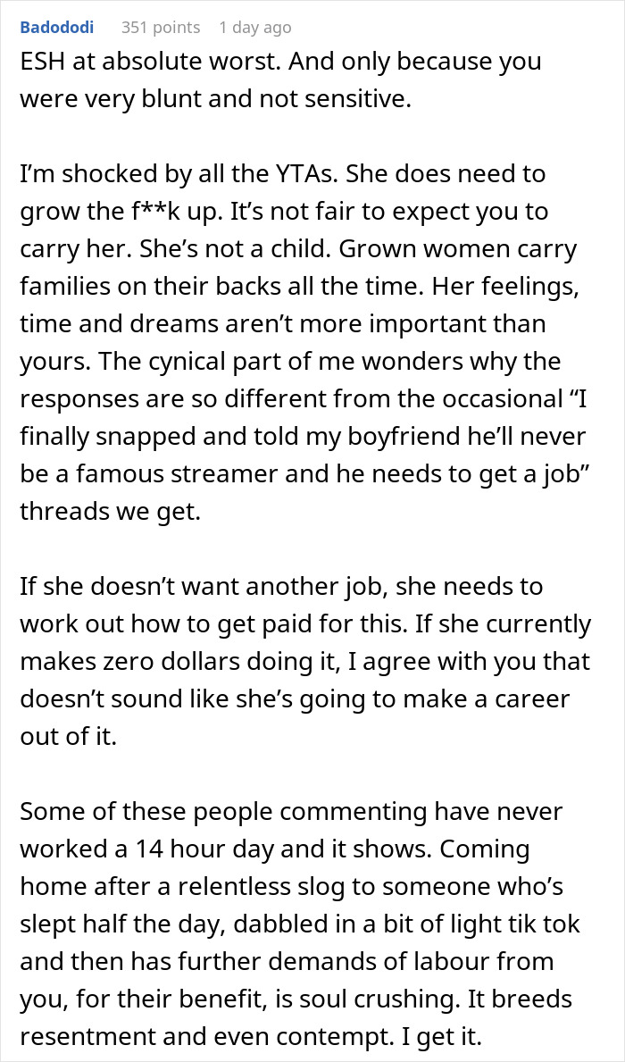 Aspiring Comedian Gets Harsh Truth From BF Who Bears All Expenses After She Quit Her 9-5 Job