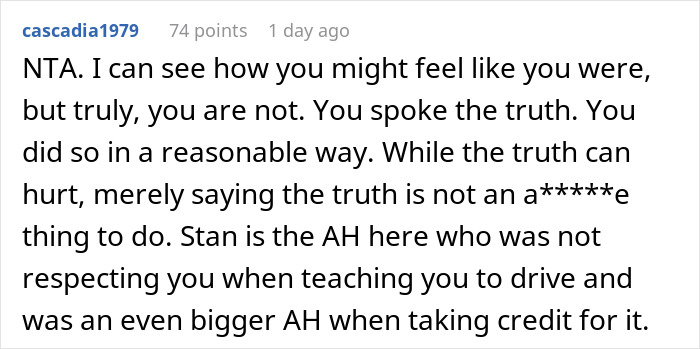 Hubby Lies At Family Party Over Him Teaching Wife To Drive, She Exposes Him And Gets Called A Jerk