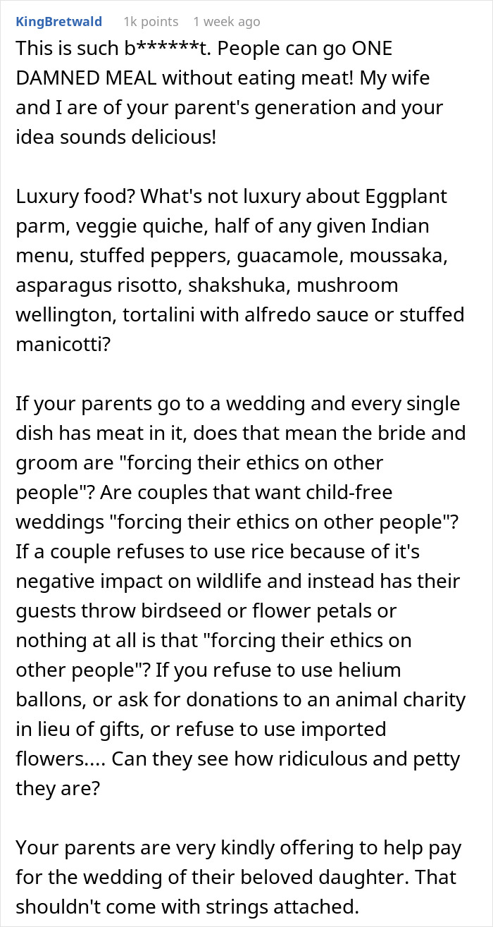 &ldquo;Disrespectful&rdquo;: Couple Called Out For Their Vegetarian Wedding Menu, Ask Who&rsquo;s In The Wrong