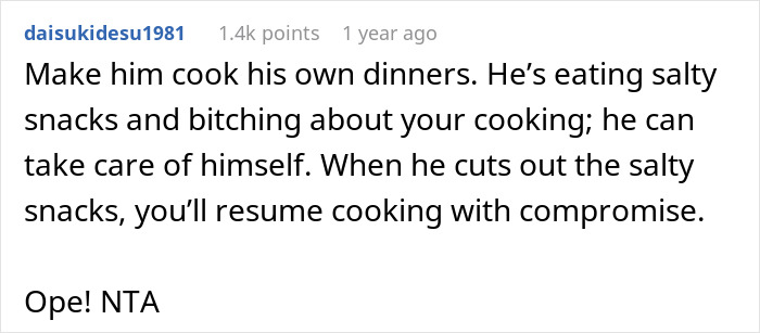 Woman Refuses To Cut Salt From Meals Completely Because Of BF&rsquo;s Blood Pressure, He Turns &ldquo;Salty&rdquo;