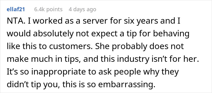 Restaurant Customer Leaves Zero Tip After Accidentally Overhearing What Waitress Said About Her