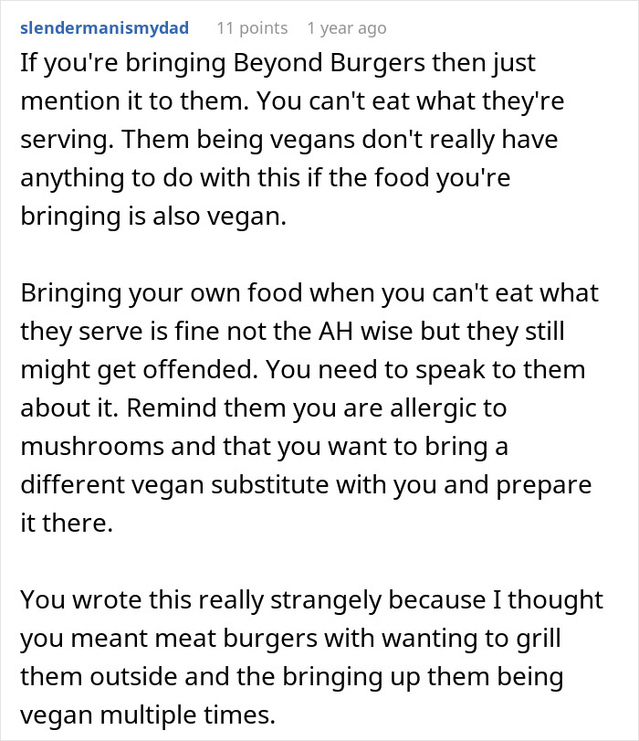 Allergic Person Receives Menu For Upcoming In-Law Dinner Party, Takes It As An Insult