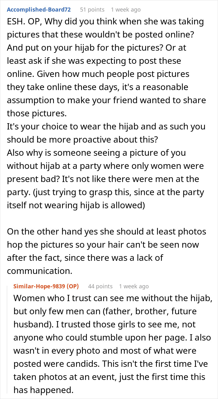 Muslim Friend Is Terrified After Bride Posts Pic Of Her Without Her Hijab, Refuses To Delete It Muslim Friend Is Terrified After Bride Posts Pic Of Her Without Her Hijab, Refuses To Delete It