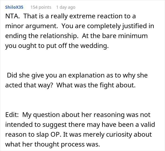 Family And Friends Show No Empathy To Man Who Gets Slapped By Fianc&eacute;e And Wants To Call Off Wedding