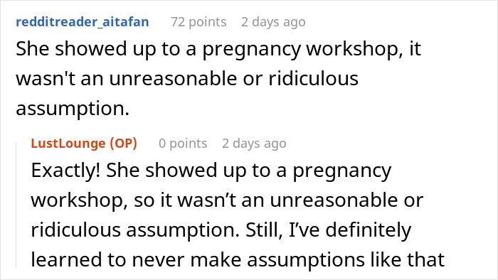 Pregnancy Workshop Host’s Assumption Leaves Her And CEO In Uncomfortable Silence Pregnancy Workshop Host’s Assumption Leaves Her And CEO In Uncomfortable Silence