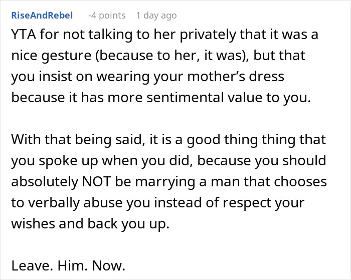 Man Defends Sister After Fianc&eacute;e Refuses To Wear Her Wedding Dress, Ends Up Single