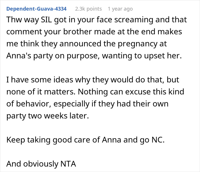 "AITA For Asking All The Guests To Leave After My Brother And SIL's Pregnancy Announcement?"
