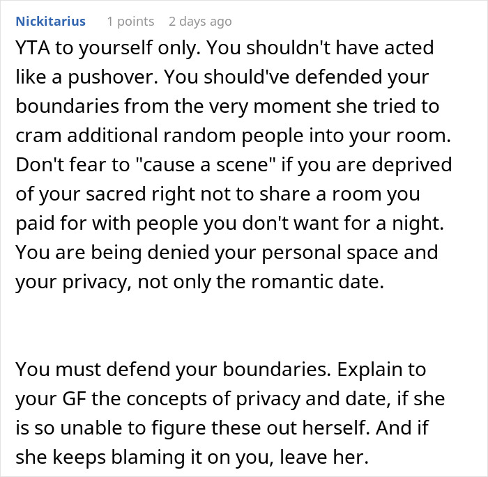 Uninvited Friends Ruin Romantic Trip, Man Demands They Pay Their Share Of Hotel Costs