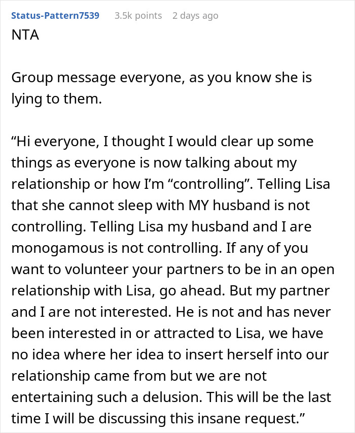 Woman Accused Of Being Selfish By Refusing To Share Her Husband Of 5 Years With Her Friend Woman Accused Of Being Selfish By Refusing To Share Her Husband Of 5 Years With Her Friend