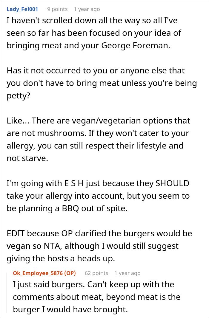 Allergic Person Receives Menu For Upcoming In-Law Dinner Party, Takes It As An Insult