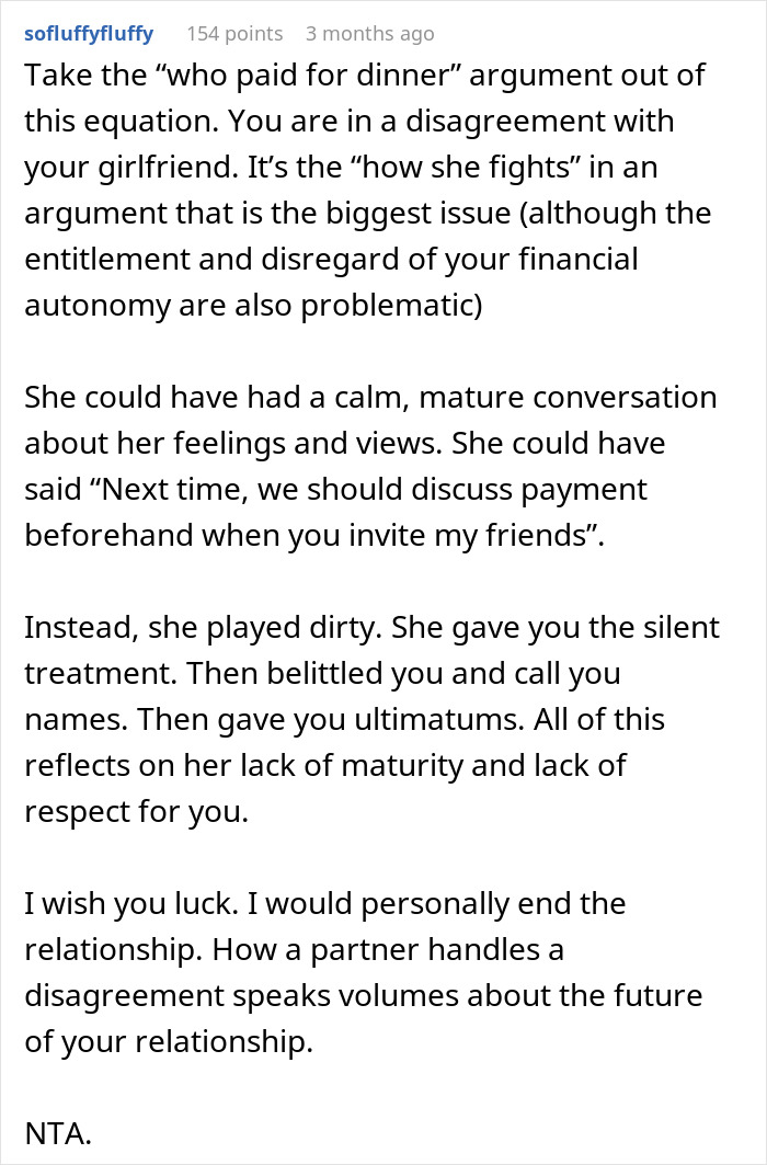 Man Dumps GF After She Expects Him To Foot $1,100 Bill Since He&rsquo;s &ldquo;The Man,&rdquo; Starts To Regret It