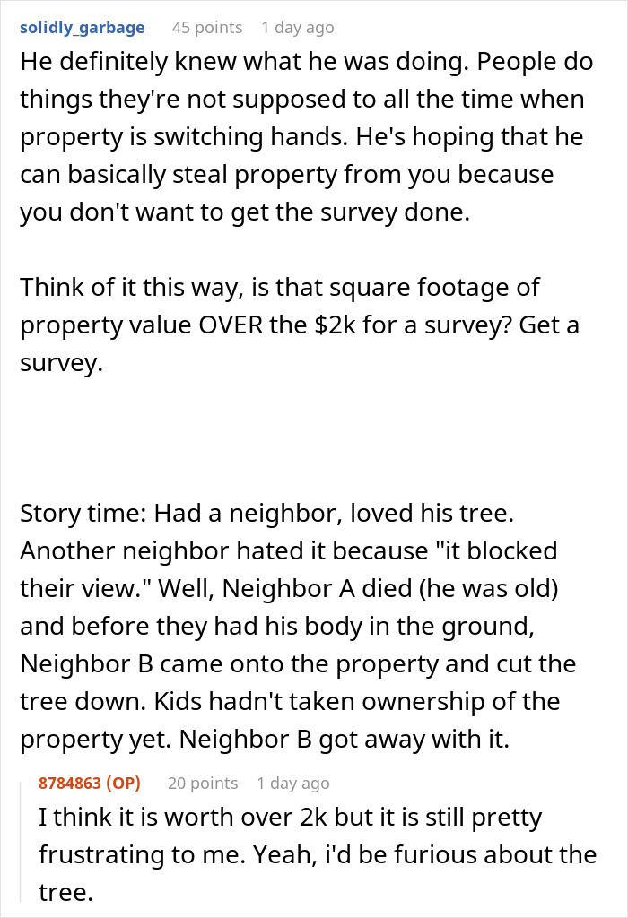Neighbor Builds Fence On Guy’s Property While He’s Buying House, He Decides To Get Survey Neighbor Builds Fence On Guy’s Property While He’s Buying House, He Decides To Get Survey