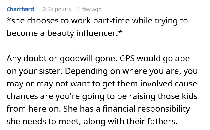 Woman Can&rsquo;t Believe How Bad Of A Mother Her Sister Is, Gives Her A Harsh Reality Check