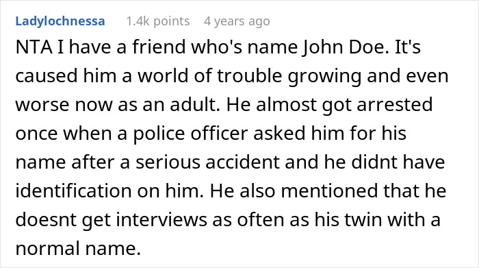 Husband Refuses To Name Son 'John Doe' Thinking About The Problems He'll Face, Upsets Wife Husband Refuses To Name Son 'John Doe' Thinking About The Problems He'll Face, Upsets Wife