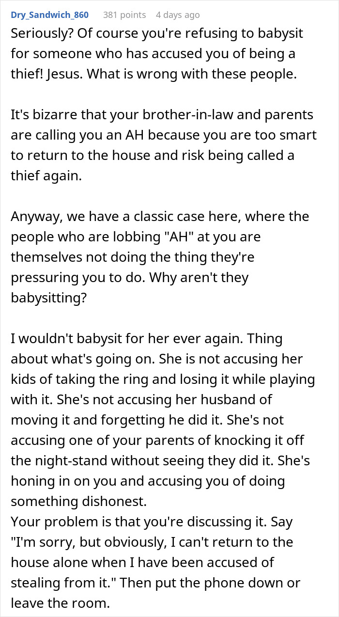 Woman Threatens To Call The Police On &lsquo;Thief&rsquo; Sister, Then Begs Her To Babysit