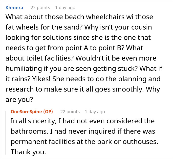 “Am I The Jerk For Refusing To Push My Obese Cousin Around In A Wheelchair For A Day?” “Am I The Jerk For Refusing To Push My Obese Cousin Around In A Wheelchair For A Day?”