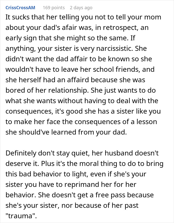 Dad&rsquo;s Infidelity Ruins Family&rsquo;s Lives, Woman Is Horrified After Finding Out Married Sis Is Cheating