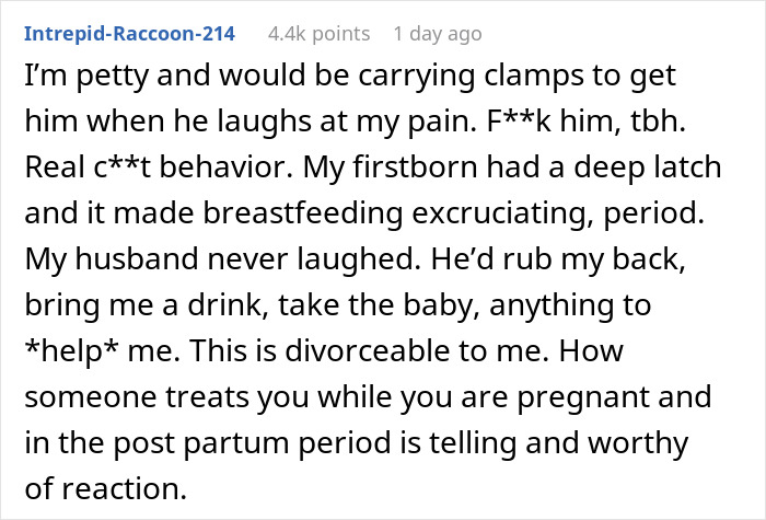 Nursing Mother Snaps After Husband Keeps Laughing At Her Pain, Pinches His Nipple Extremely Hard