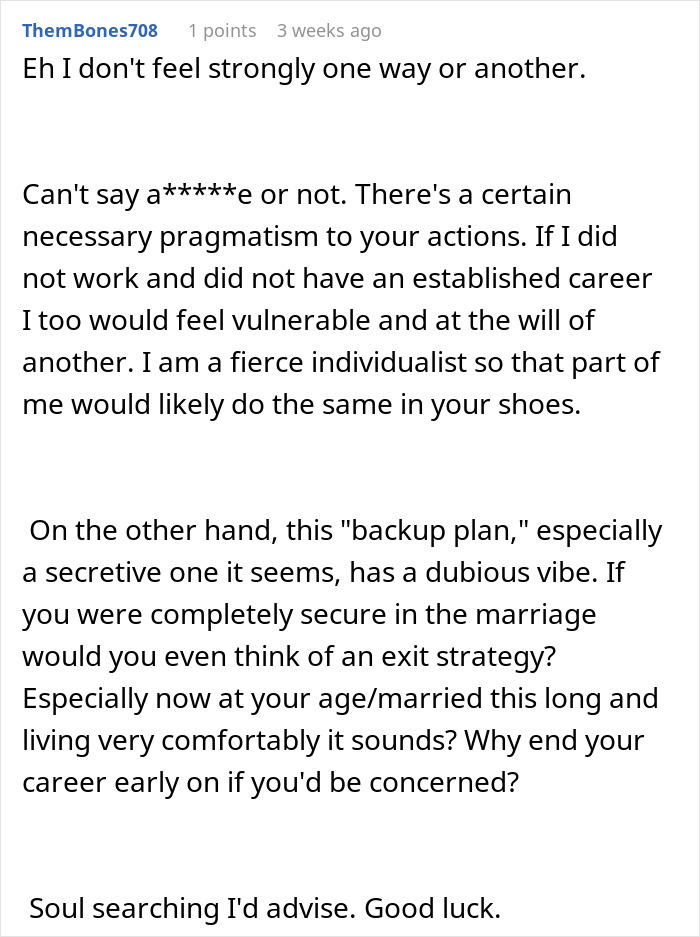 Man Asks Mom To Convince His Wife To Be A &ldquo;Trad Wife&rdquo;, She Reveals She Always Had An &ldquo;Escape Plan&rdquo;