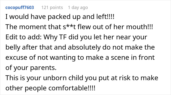 Pregnant Woman Wants Baby To Have No Contact With Aunt After A Comment About Punching Her Belly